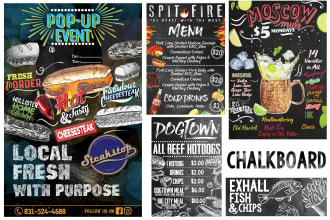design your modern attractive food menu