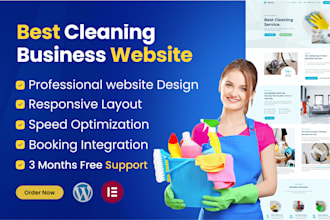 build office, house cleaning service website or appointment, booking website