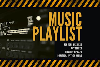 create up to 70 hours of the exclusive audio playlist for your business