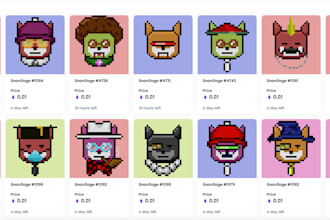 create pixel nft 10k collection ready to be made