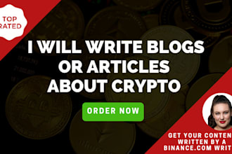 write your cryptocurrency blogs or articles
