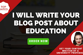 write your education articles or blog posts