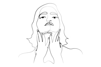 do simple continuous line art for girls and woman