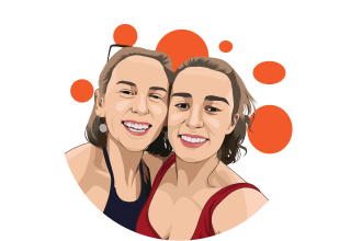 draw couple or family into vector cartoon portrait