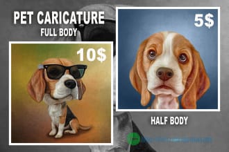 draw caricature beautiful pet a from photo