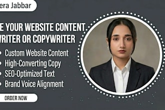 be your website content writer or copywriter