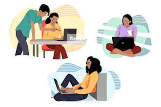 design 2d illustration for your website