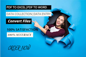 transcribe text from scan image or PDF to word or excel