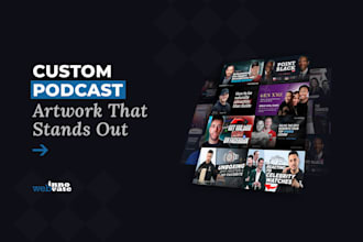 design podcast artwork, youtube thumbnails