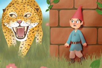 create illustrated book pages