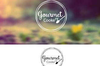 make a lovely feminine watercolor logo design