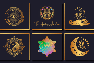 do modern sacred geometric logo, mandala designs
