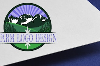 modern agriculture farm landscaping logo for your business