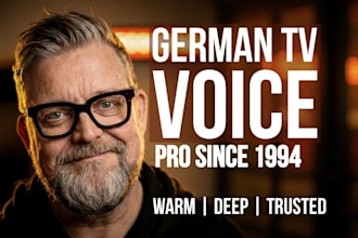record a broadcast ready german voice over for ads