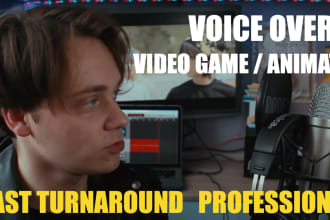 do a russian male voiceover for a video game or animation