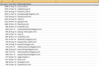 give you a csv file containing your competitors backlinks