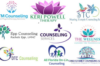 design coaching ,counseling, mental health, and clinic logo