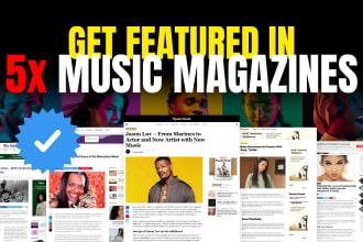 publish you in 5 music magazines