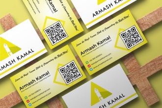 design professional business card with custom qr code