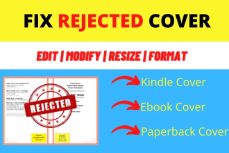 fix rejected cover issues for amazon kindle kdp ,lulu and ingram spark