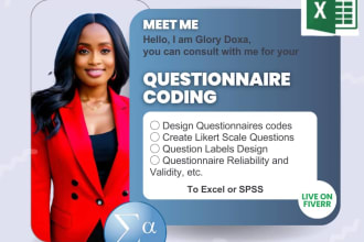 create valid surveys and do questionnaire coding using excel and spss