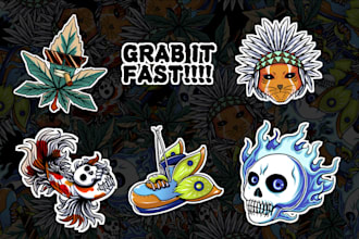 design awesome and unique sticker within 24 hours