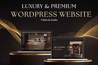 create luxury and premium website wordpress