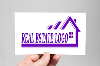 create a modern real estate logo with my creative thinking