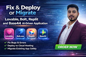 build, fix, deploy and migrate apps using lovable, bolt, replit, base44