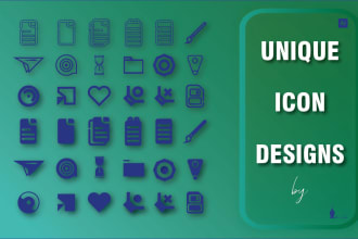 design unique,simple and custom icon set