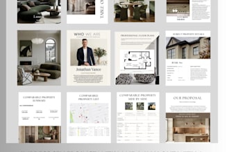 provide you a luxury real estate listing presentation in canva