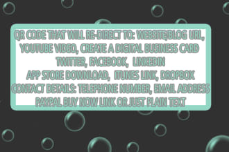 design a qr code for any site or contact info