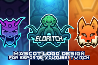 create a mascot logo for youtube, twitch, or esports