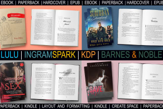 format your book or ebook for amazon, ingramspark