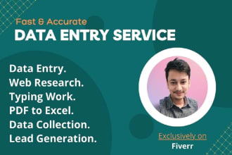 do accurate data entry, copy paste, web research