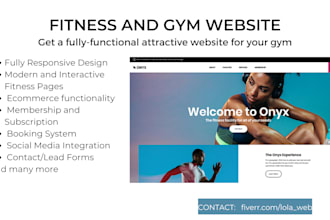 create attractive sports website fitness and gym website