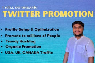 do organic twitter promotion and trend post