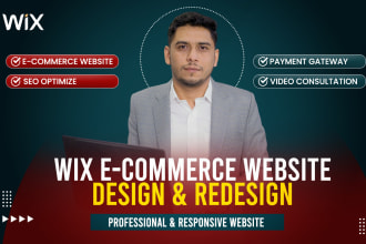 design wix ecommerce website or redesign wix website