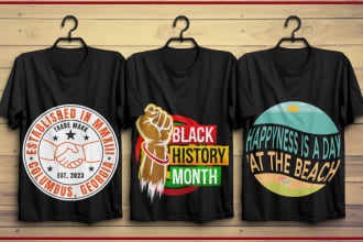 do custom vintage t shirt logo design for merch by amazon