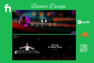 design a soundcloud or spotify banner or album cover