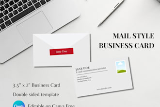 design outstanding thematic business card canva template