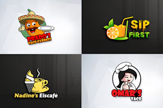 create attractive restaurant, fast food, cafe, takeaways and juice bar logo