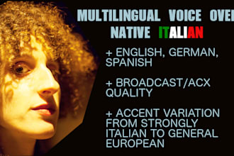 record multilingual voice over with italian accent