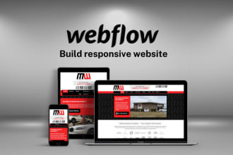 develop fully responsive webflow landing page website
