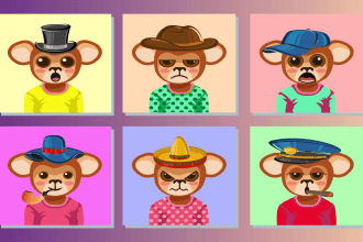 create unique characters for 1k, 10k nft art collection