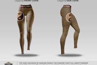 design trendy pattern for yoga leggings, textiles clothing