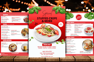 create professional coffee menu for your restaurant or cafe