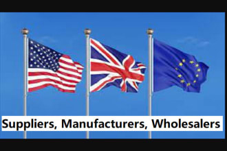 find suppliers, manufacturers, wholesalers in europe, UK, USA base