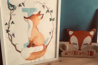 draw  a poster for a birth