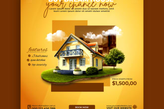 design real estate flyer, postcard, brochure design